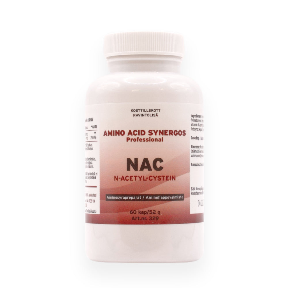 N-Acetyl-Cystein (NAC). 500 mg, 60 kap