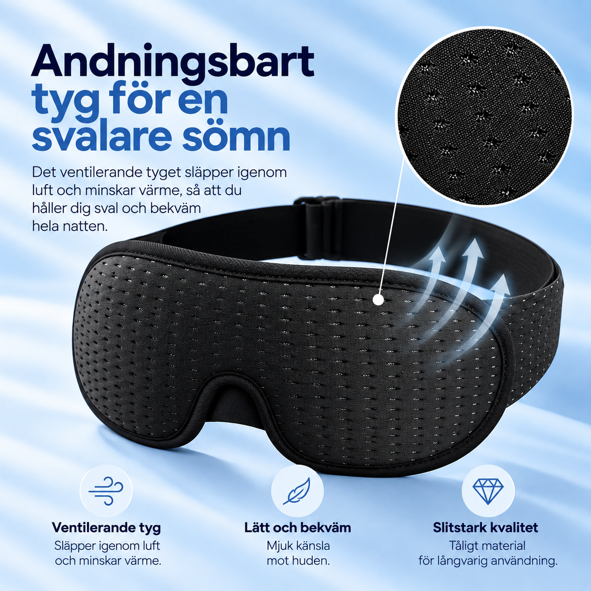 3D Sovmask – Mörkläggande & Tryckfri Komfort