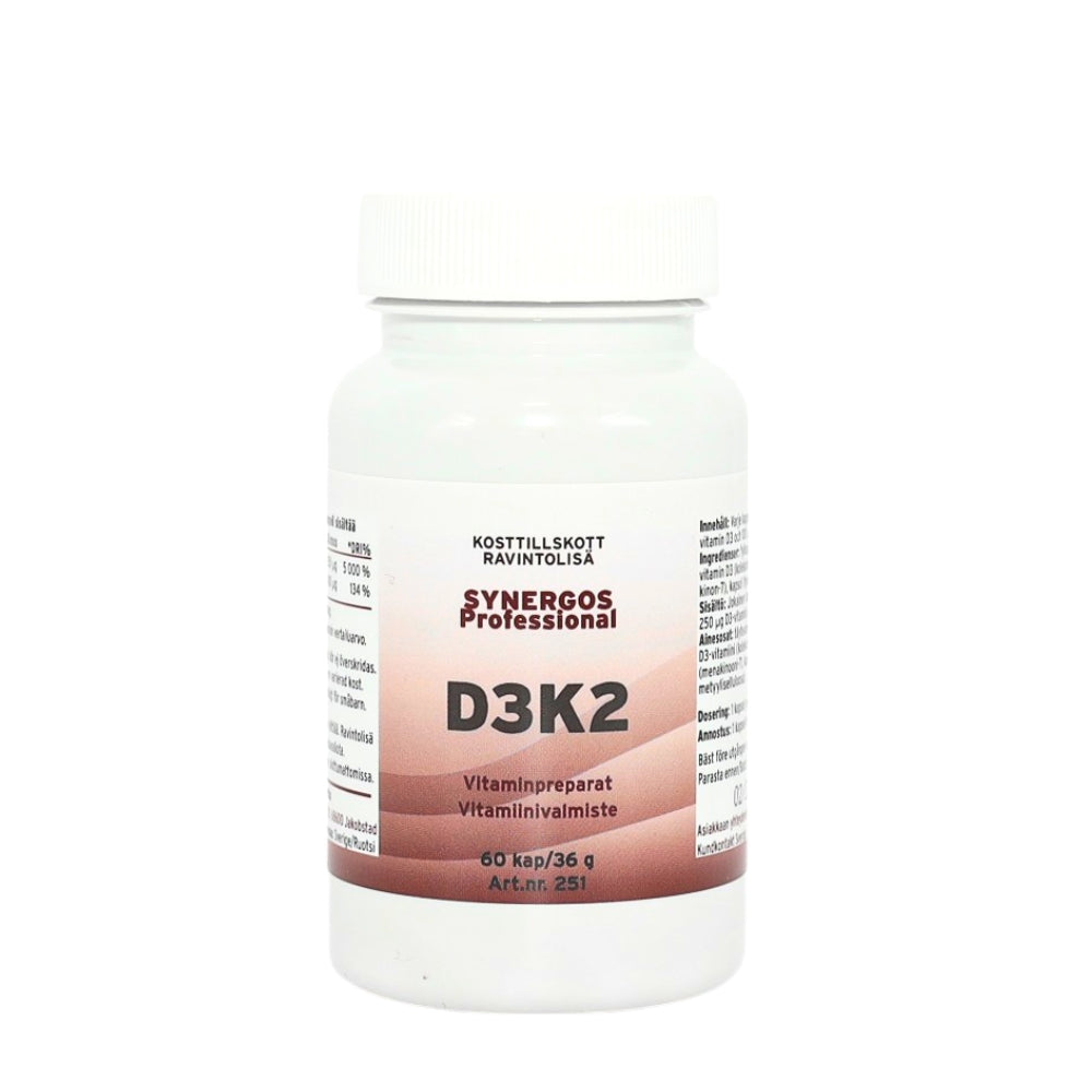 D-vitamiini+K2, 10 000 IU, 60 kpl
