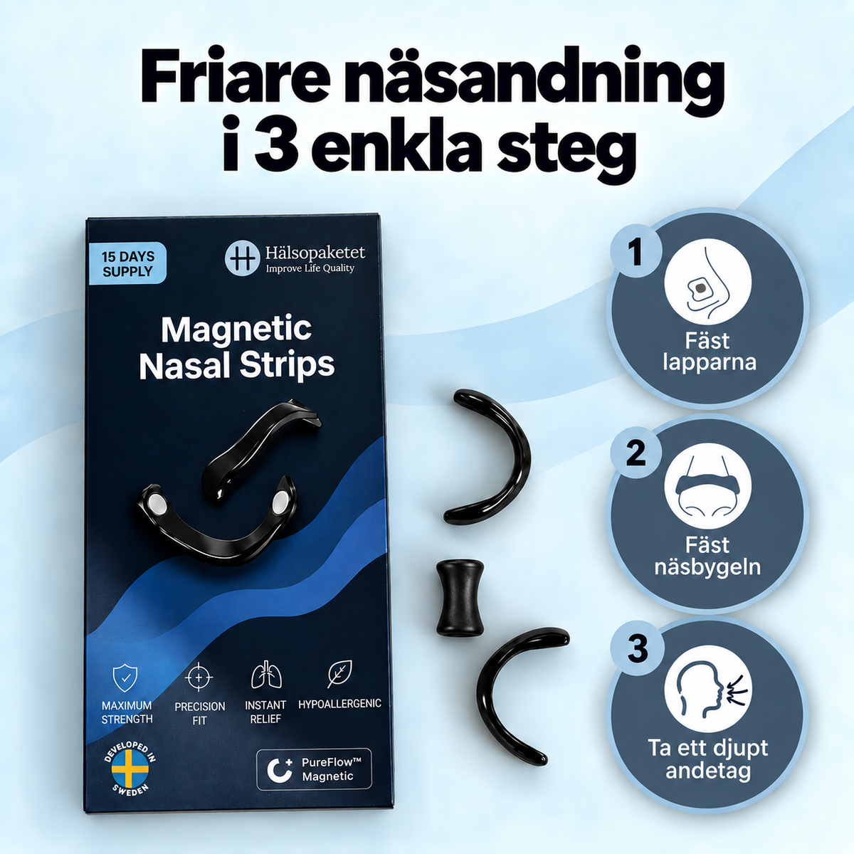 Magnetisk Näsremsa - Snarkfri