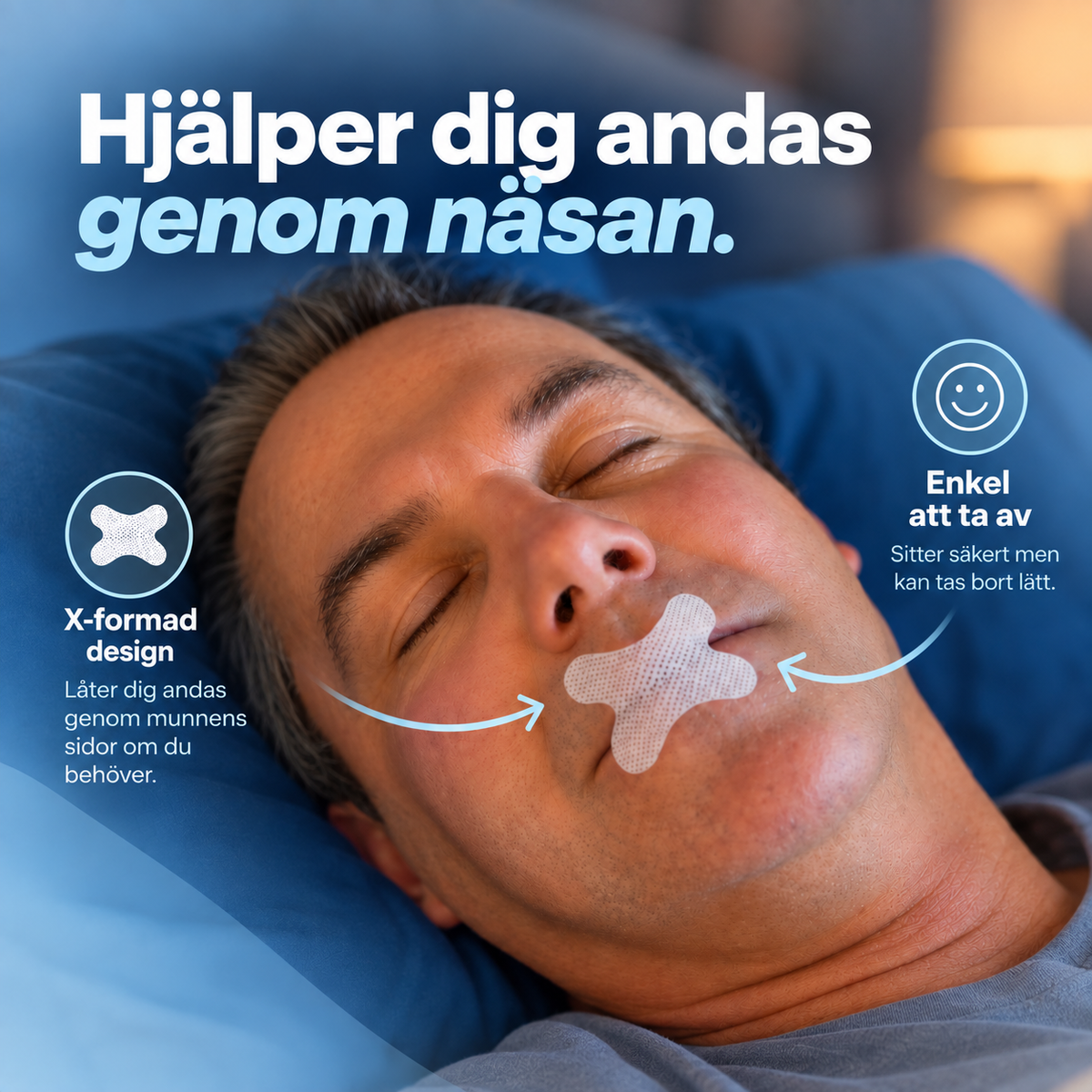Muntejp för näsandning – 30 st