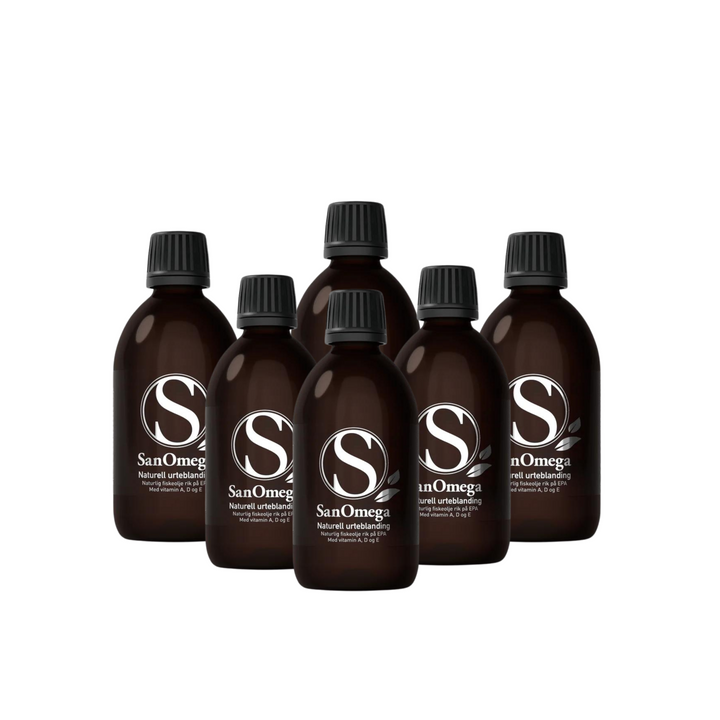SanOmega Premium 6-pack, Omega-3, Citrus, 300ml x 6